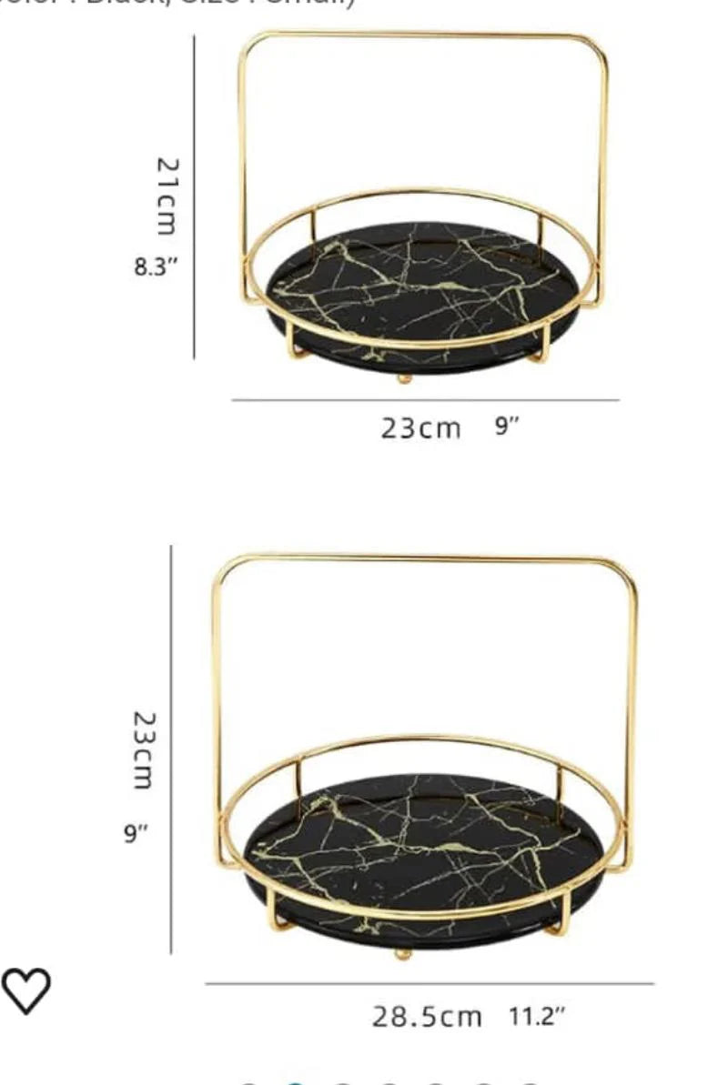 Luxury Round Shape 2-Layer Organizer Tray. With a sleek round design and two spacious layers
