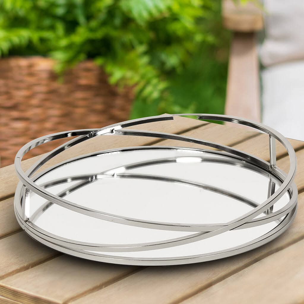 Luxury Silver Decorative Tray Elevate your space with our Luxury Silver Decorative Tray. Crafted with quality and style in mind,
