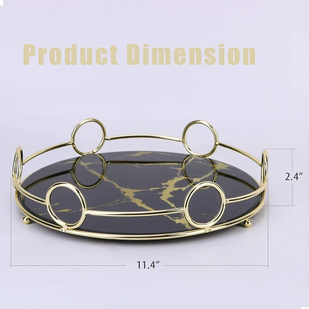 Makeup Organizer Round-Ring Silver Tray Streamline your makeup routine with our Makeup Organizer Round-Ring Silver Tray!
